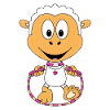 SCHAF - SPRINGSEIL - TIER - KIND - BABY