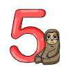 Young 5 years old sloth