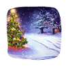 Weihnachtsbaum mit Schnee