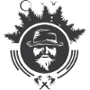 Bushcraft overlevelse symbol Forest Man ikon logo