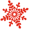Red snowflake