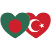 Bangladesh Turkey Flag Heart