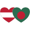 Austria Bangladesh Flag Heart