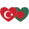 Turkey Bangladesh Flag Heart