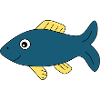 blue fish comic fish