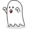 Ghost with Halloween hands