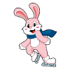 Lapin patins à glace