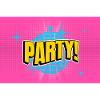 Party Disco Comic Style Bubbla Graffiti Bokstäver