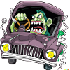 zombie drive a car