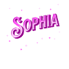 Sophia's name personalized