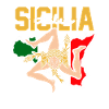 Sicile drapeau Sicile Palerme Italie