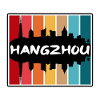 Hangzhou China Skyline Silhouette Reise Souvenir