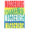 Magdeburg Germany City Font Skyline