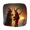 Krampus and Nicholas