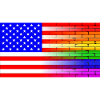 Gay Rainbow Wall American Flag