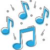 Cartoon music note
