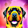 Rainbow Happy Dog