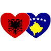 Albania Kosovo Flag Heart