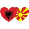 Albanie Macédoine Drapeau Coeur