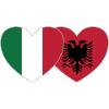 Italy Albania Flag Heart