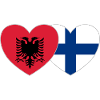 Albania Finland Flag Heart