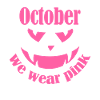 October we wear Pink Halloween Pumpkin
