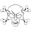 Grunge Pirate Skull And Crossbones