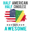 Half American, half Congolese
