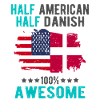 Mi-américain, mi-danois