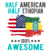 Half American, half Ethiopian