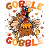 Thanksgiving drôle dinde gobble gobble