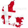 Danemark Drapeau avec lettrage