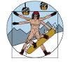 Snowboarding slope mountains funny snowboard