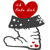 Santa Claus boots, heart
