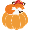 Citrouille Thanksgiving Automne Renard mignon