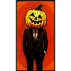 Kürbisgesicht im Anzug - Halloween