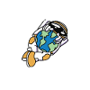 Space-Funny Astronaut-Earth-Universe-Cosmonaut-G