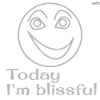Blissful emoticon