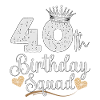 40 födelsedagstrupp 40: e fest bday fyrtio år gammal