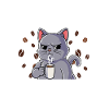 Ich Hatte Nachtschicht Kaffee Katze