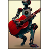 Robot Guitare Guitariste Future Musicien