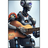 Robot Guitare Guitariste Future Musicien