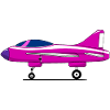 Flugzeug Fahrwerk Pink
