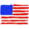 Painted American Flag
