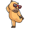 Capybara danser med solbriller capybara
