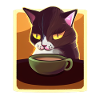 Café Chat Fatigué Café