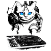 Cat DJ with mixer