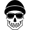 Skull hipster Halloween