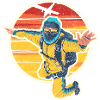 Sunrise Skydiver Jump Logo