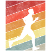 Running Runner Half Marathon Retro